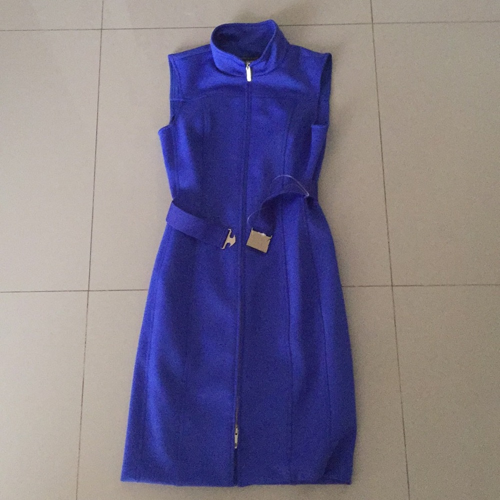 Tommy Hilfiger belted scuba shirt dress - Picture 2 of 5
